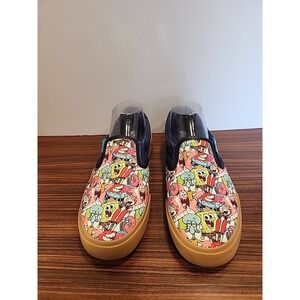 Ground Up SpongeBob Womens Sz 8.5 SquarePants Slip On Skate Shoe Krusty Krab